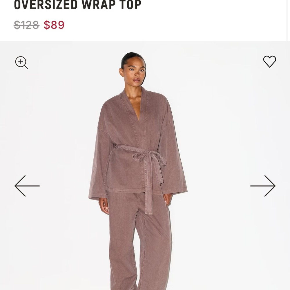 Woven Lounge Oversized Wrap Top